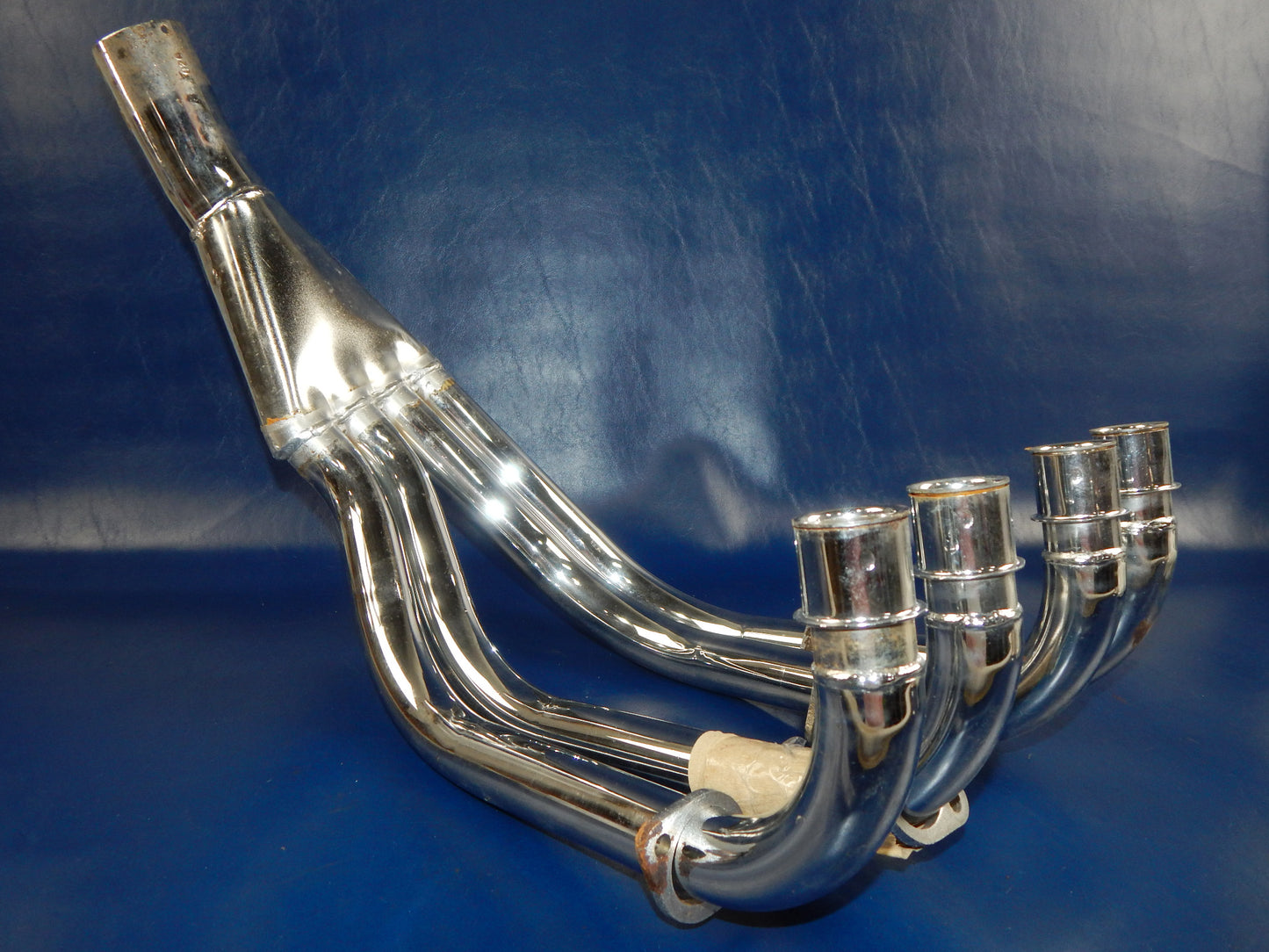 NOS MARVING CHROME 4 in 1 HEADER FRONT EXHAUST MUFFLER PIPE YAMAHA XJ900 Y47C - MotoRaider