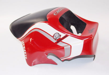 NOS OEM CAGIVA ALETTA ROSSA/ELEFANT 125 HEADLIGHT COVER FIBER GLASS RED COSMOTO - MotoRaider
