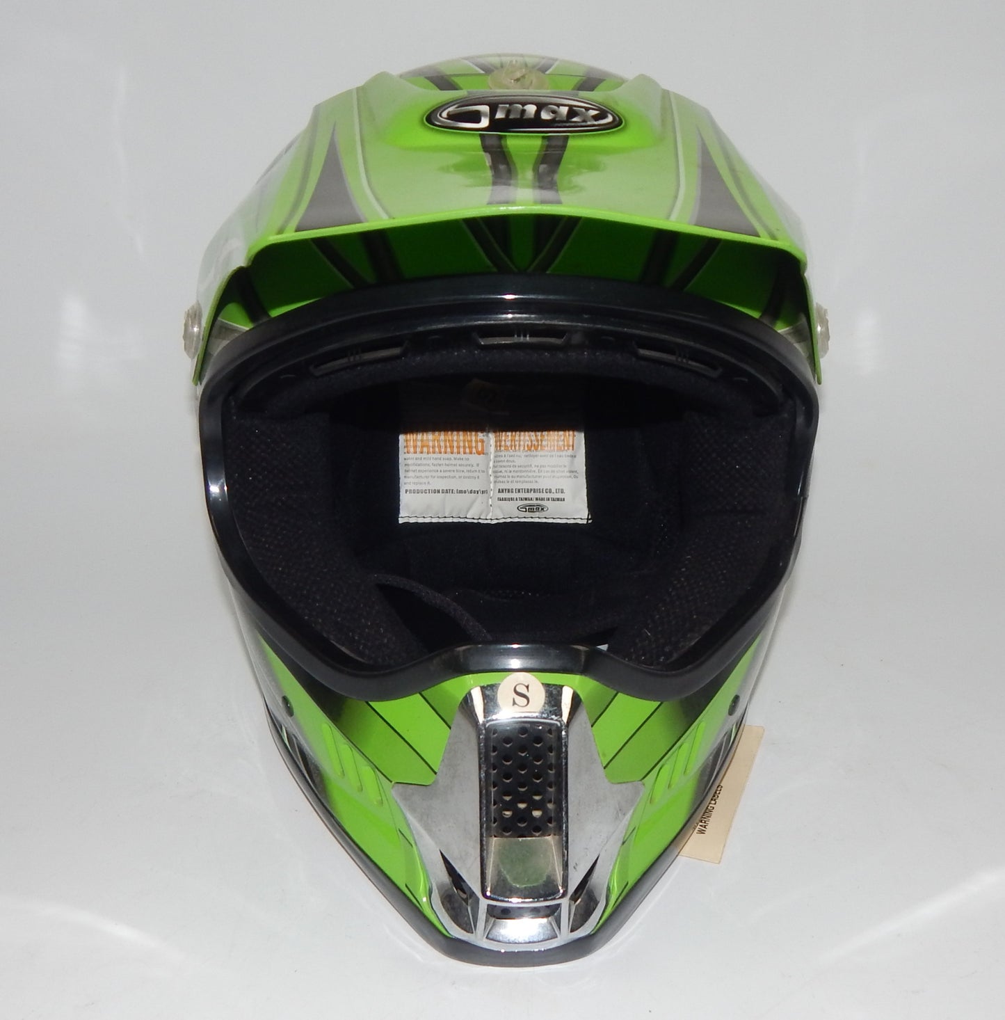 GMAX PLATINUM SERIES MOTORCYCLE HELMET LIGHT GREEN SIZE S OFF ROAD ATV CROSS - MotoRaider