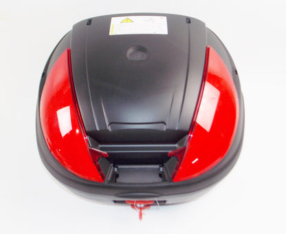MALAGUTI PASSWORD 250 SCOOTER MOPED 37L TOP CASE LUGGAGE BLACK+SILVER COVER+RACK - MotoRaider