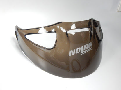 VINTAGE MOTORCYCLE HELMET SCOOTER NOLAN BROWN VISOR SHIELD SUN SCREEN ITALY - MotoRaider