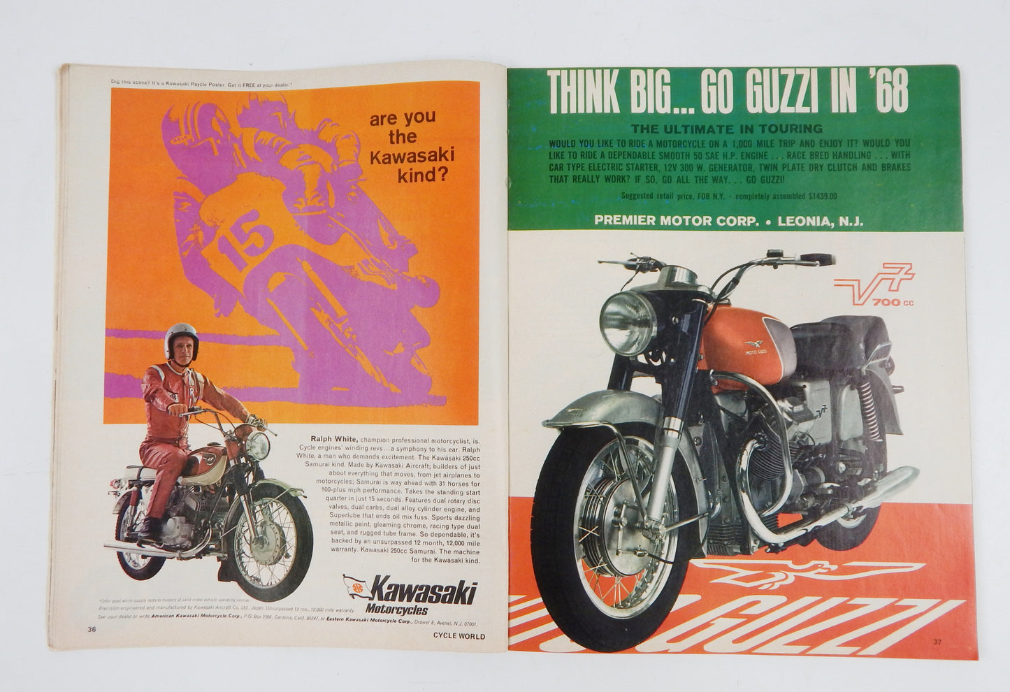CYCLE WORD MAGAZINE1968 ROAD TEST YAMAHA YR2/YR2C MONTESA CAPPRA 360 EGLI VINCEN - MotoRaider