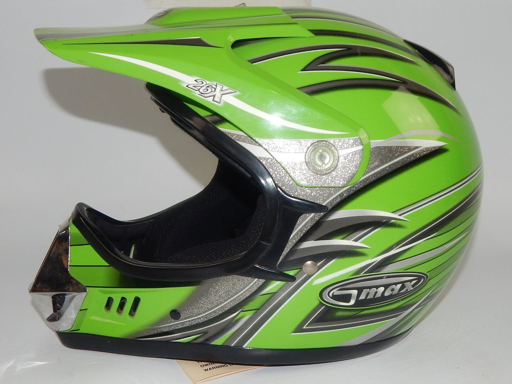 GMAX PLATINUM SERIES MOTORCYCLE HELMET LIGHT GREEN SIZE S OFF ROAD ATV CROSS - MotoRaider