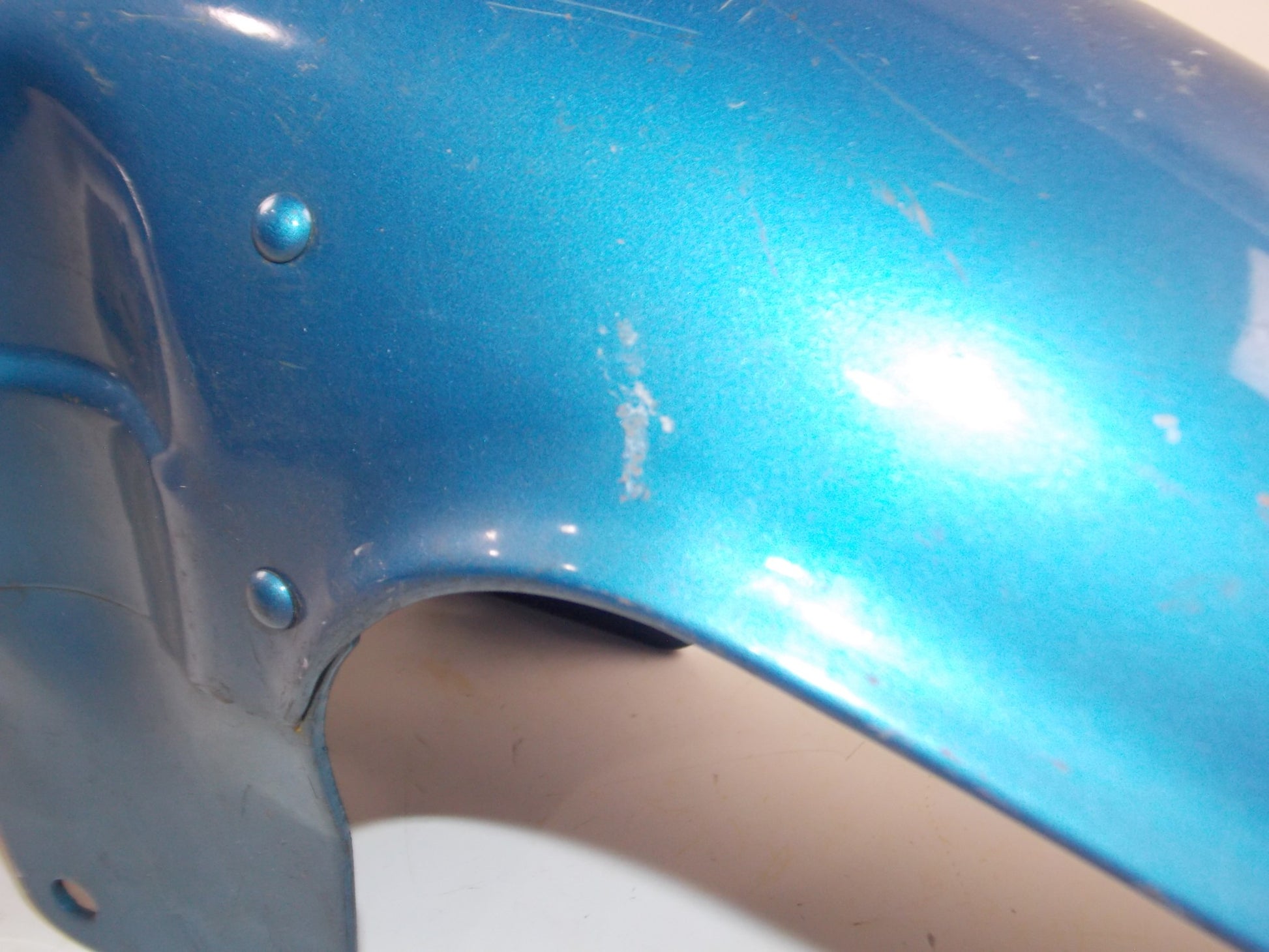 OEM HONDA 19971 CL175 K5 FRONT FENDER BLUE MUDGUARD 61100-316-670 - MotoRaider