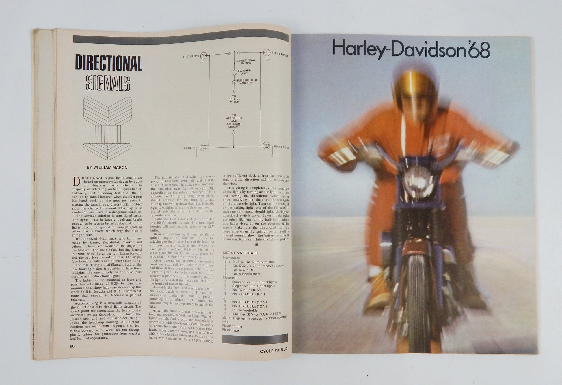 CYCLE WORD MAGAZINE1968 ROAD TEST YAMAHA YR2/YR2C MONTESA CAPPRA 360 EGLI VINCEN - MotoRaider