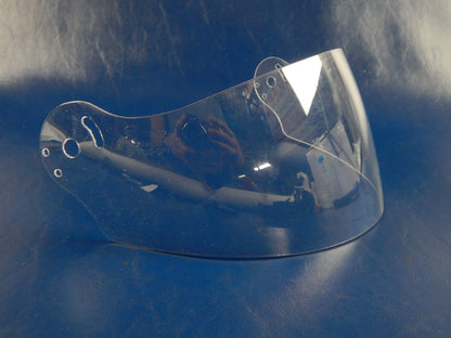 MOTORCYCLE HELMET OPEN FACE VISOR SCREEN SPIRIT CLEAR+SCREWS+COVER PLATE 050192 - MotoRaider