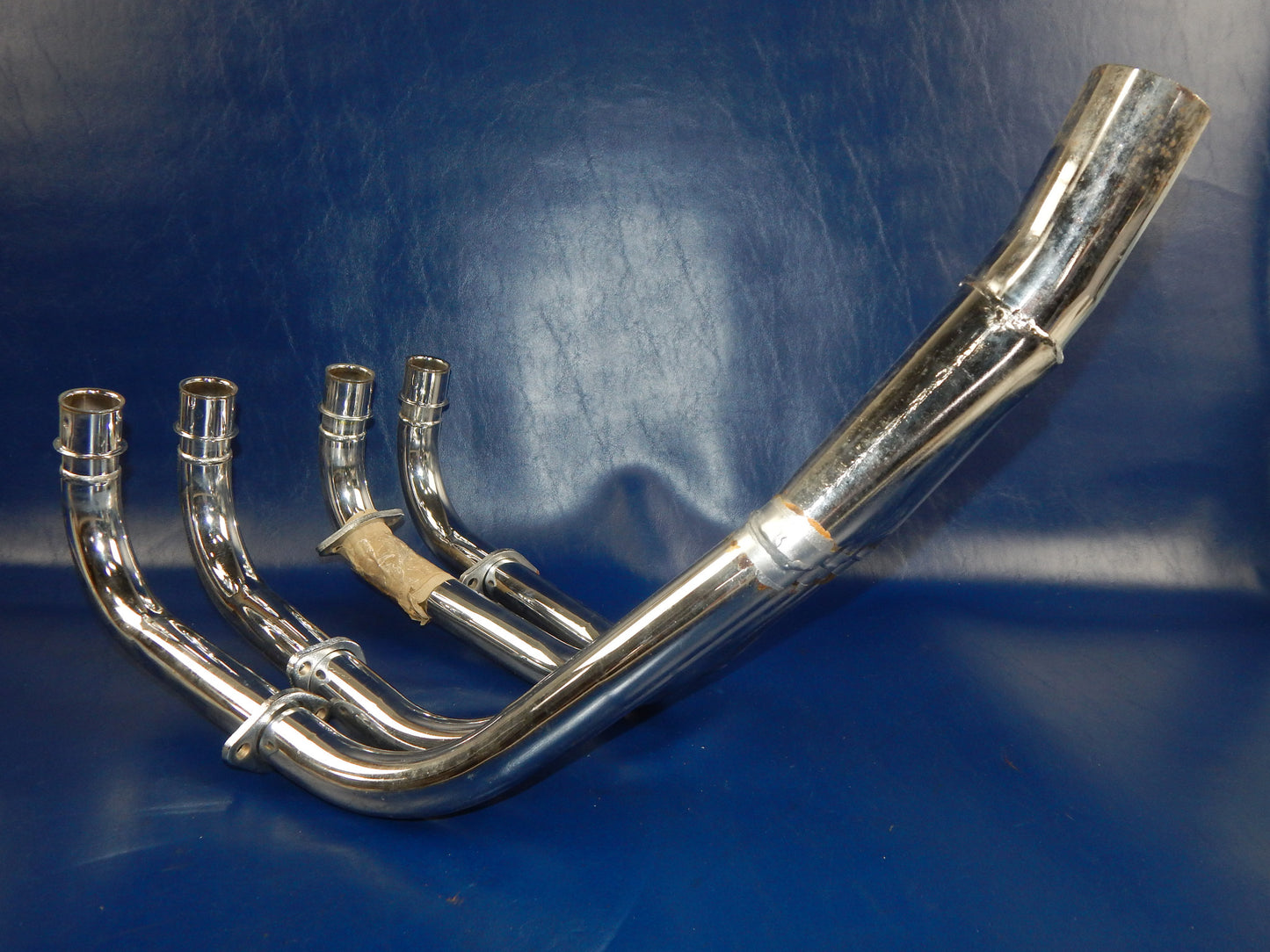 NOS MARVING CHROME 4 in 1 HEADER FRONT EXHAUST MUFFLER PIPE YAMAHA XJ900 Y47C - MotoRaider