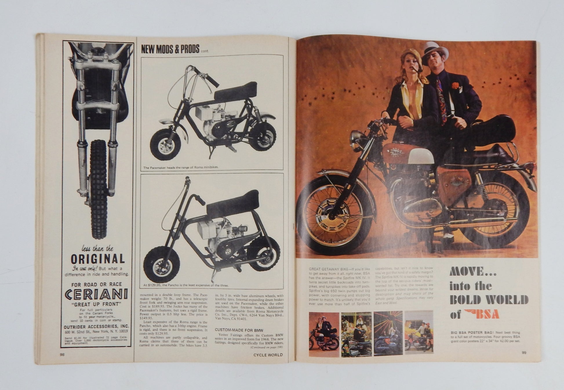 CYCLE WORD MAGAZINE1968 ROAD TEST YAMAHA YR2/YR2C MONTESA CAPPRA 360 EGLI VINCEN - MotoRaider
