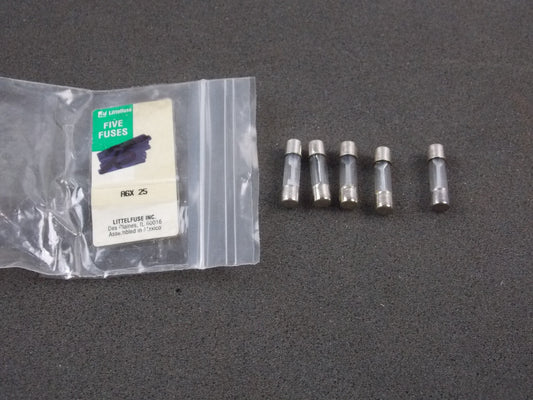 LITTELFUSE CARTRIDGE FUSE 25 Amp AGX 25 PKG of 5 - MotoRaider