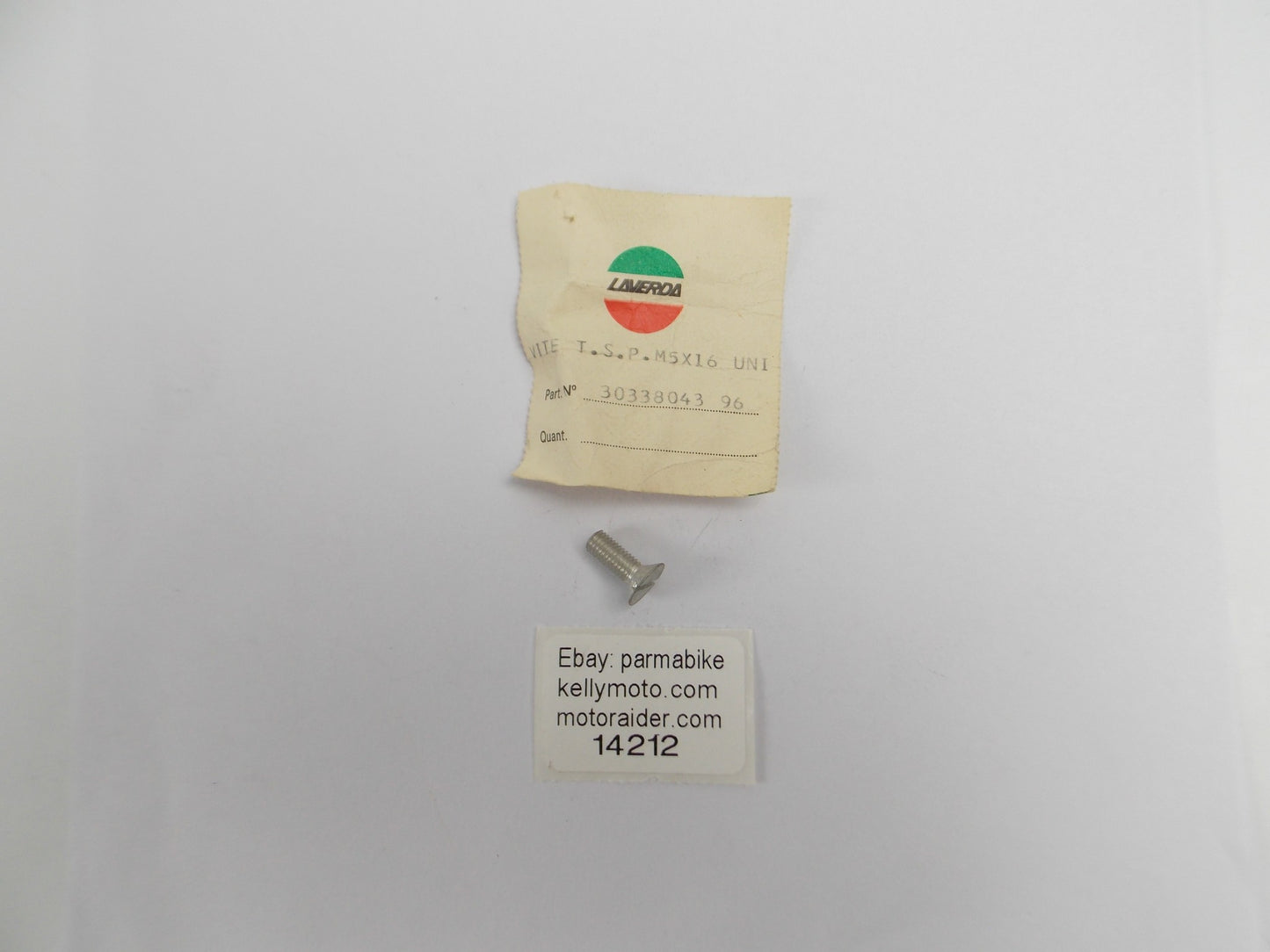 OEM LAVERDA MOTOR CAM CHAIN INSPECTION COVER SCREW 5x16 30338043 | 30 338 043 - MotoRaider