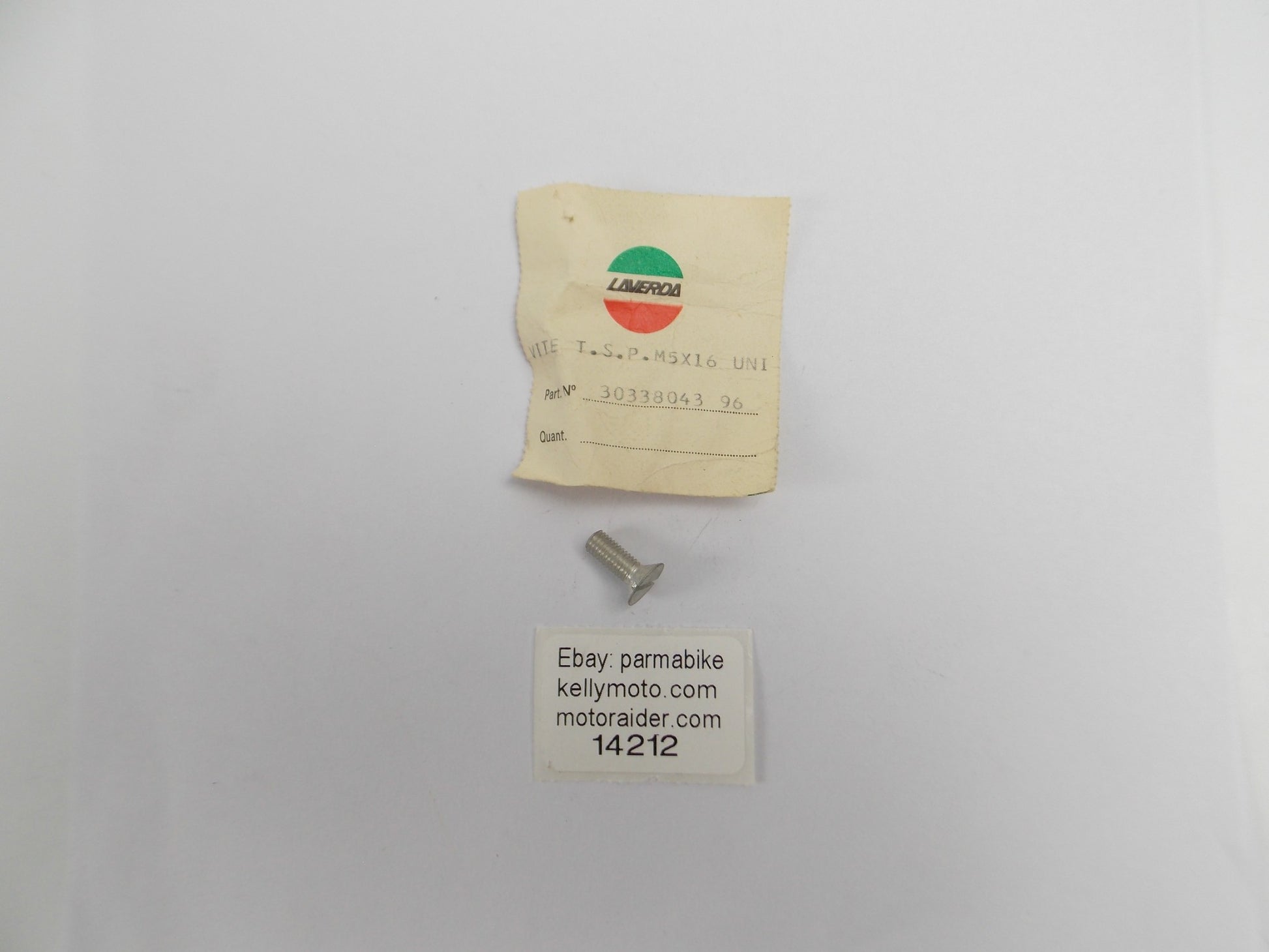 OEM LAVERDA MOTOR CAM CHAIN INSPECTION COVER SCREW 5x16 30338043 | 30 338 043 - MotoRaider