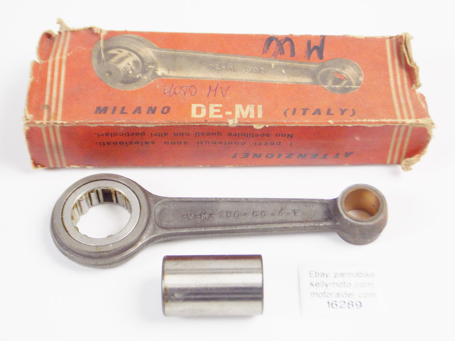 DE-MI 002 CONNECTING ROD+PIN+BEARING VM AGUSTA 150 4 STROKE OVERALL LENGTH 167mm - MotoRaider