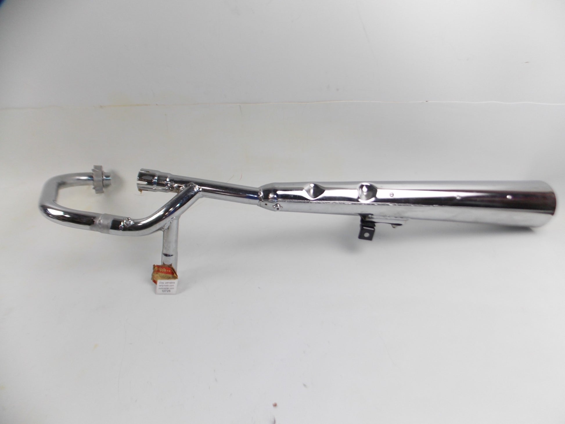OEM SUZUKI 1983 GSX400F MUFFLER EXHAUST PIPE LEFT CHROME 14302-33215 1430233215 - MotoRaider