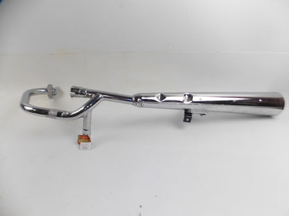 OEM SUZUKI 1983 GSX400F MUFFLER EXHAUST PIPE LEFT CHROME 14302-33215 1430233215 - MotoRaider