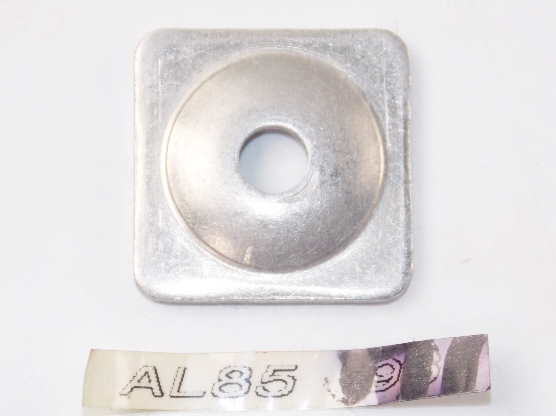 SQUARE BACKER SUPPORT PLATER 1 1/8" x 1/8" HOLE 7mm ALUMINUM AL85 - MotoRaider