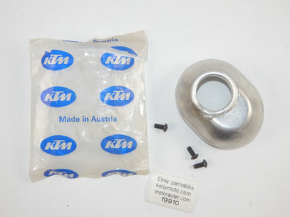 OEM KTM EXHAUST MUFFLER SILENCER PIPE ALLOY END CAP 61x90 mm VINTAGE - MotoRaider