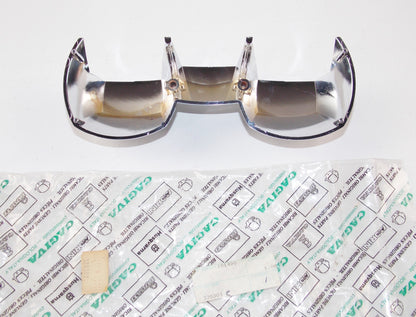 NOS OEM CAGIVA MORINI EXCALIBUR 350 INSTRUMENTAL PANEL CHROME COVER 320303 - MotoRaider