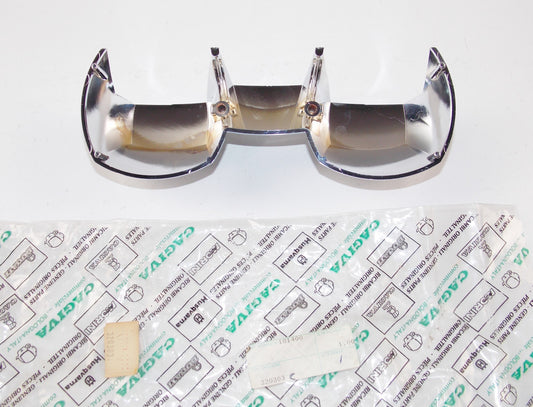 NOS OEM CAGIVA MORINI EXCALIBUR 350 INSTRUMENTAL PANEL CHROME COVER 320303 - MotoRaider