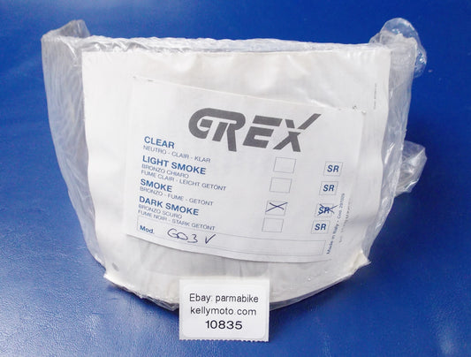 GREX HELMET VISOR SCREEN SHIELD SMOKE SR MOD. G03 COD. 297029 - MotoRaider