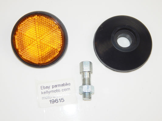 STANLEY 072-0420 FRONT FORK AMBER REFLECTOR RR50IY SAE 71 R-168 HONDA YAMAHA - MotoRaider