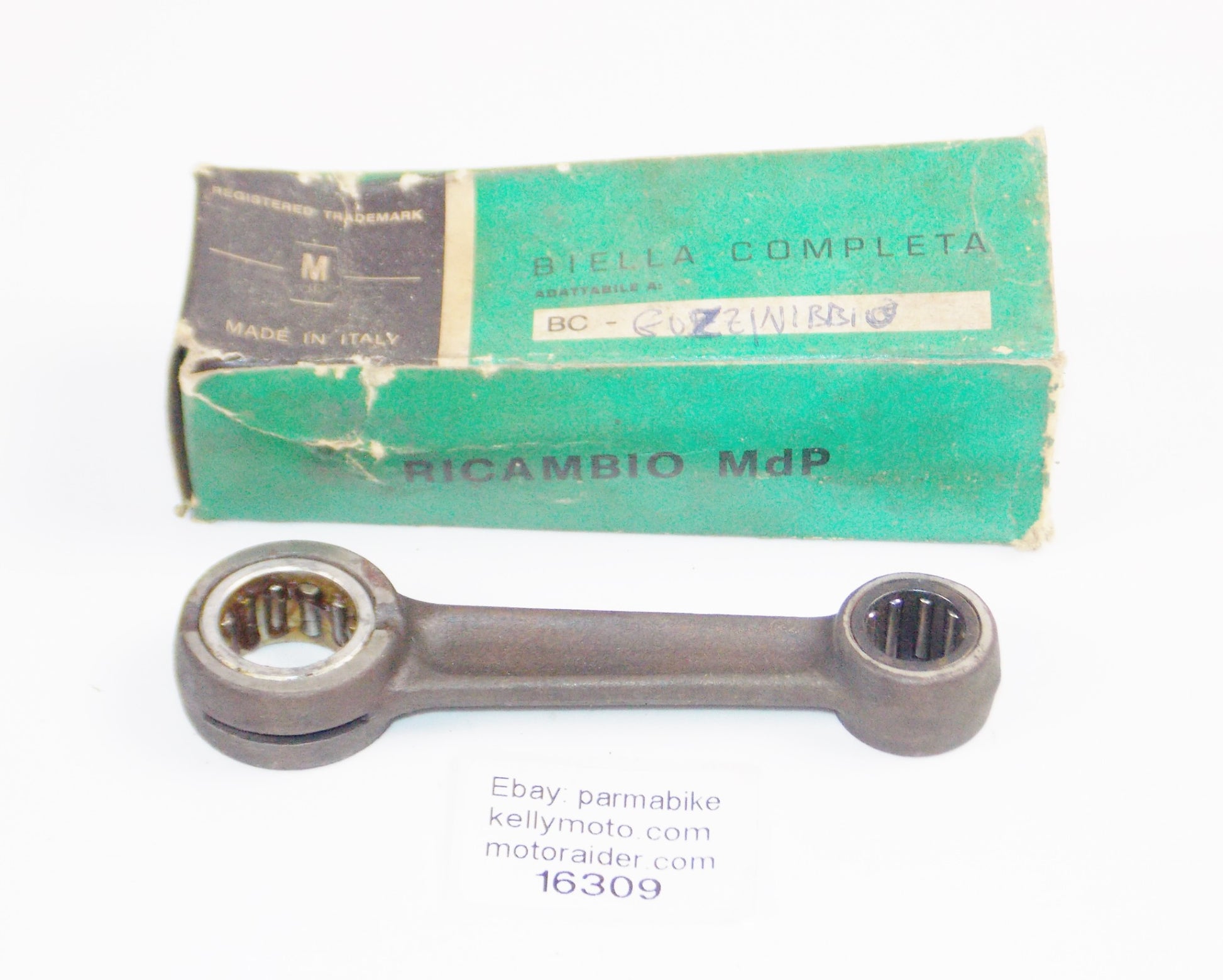MDP CONNECTING ROD+BEARINGS MOTO GUZZI NIBBIO OVERALL LENGTH 114mm VINTAGE ITALY - MotoRaider