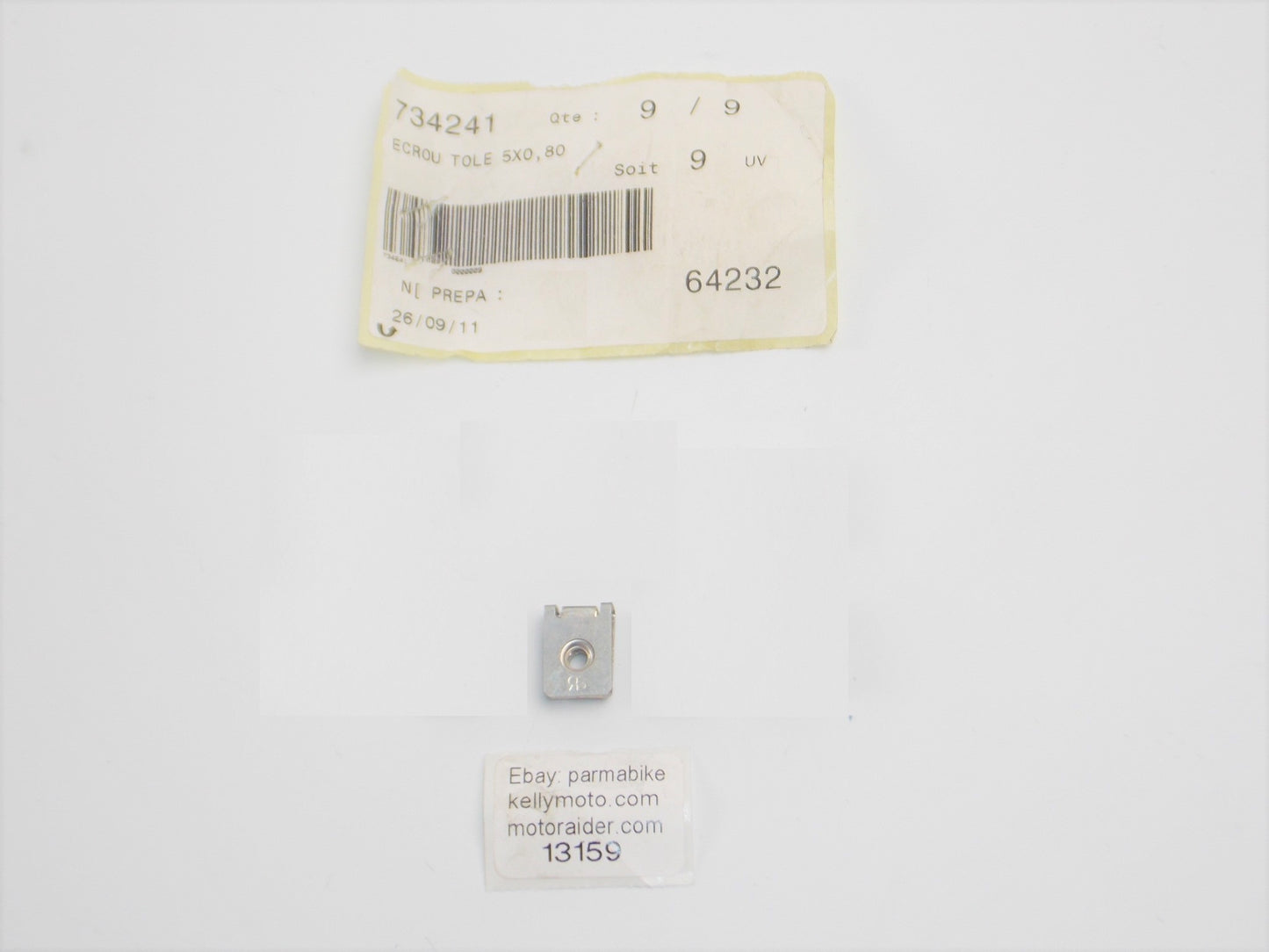 OEM PEUGEOT 2002 ELYSTAR 125 FENDER 734241 CLIP NUT 5X0,80 - MotoRaider