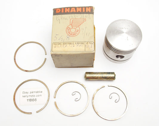 NOS DINAMIN PISTON + RINGS + PIN + CLIPS SET CPL. D. 54.8 mm GILERA 125 SPORT - MotoRaider