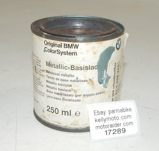 OEM BMW PAINT CAN 250ml BASECOAT METALLIC BMW 204 COLUMBIA SILVER 51919058260 - MotoRaider