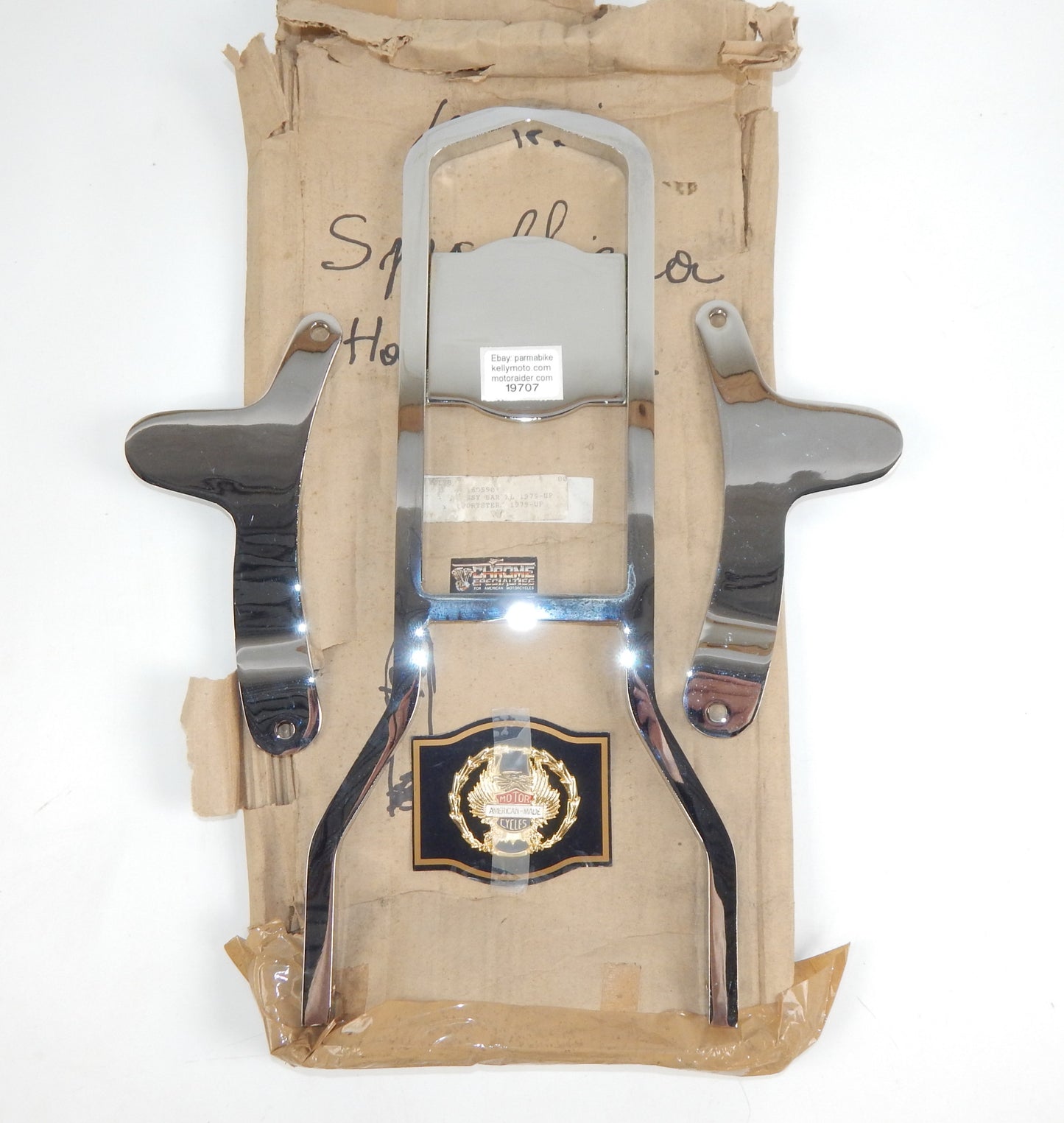 CHROME SPECIALTIES BACKREST MOUNT SISSY BAR HARLEY DAVIDSON XL 1979-UP SPORTSTER - MotoRaider