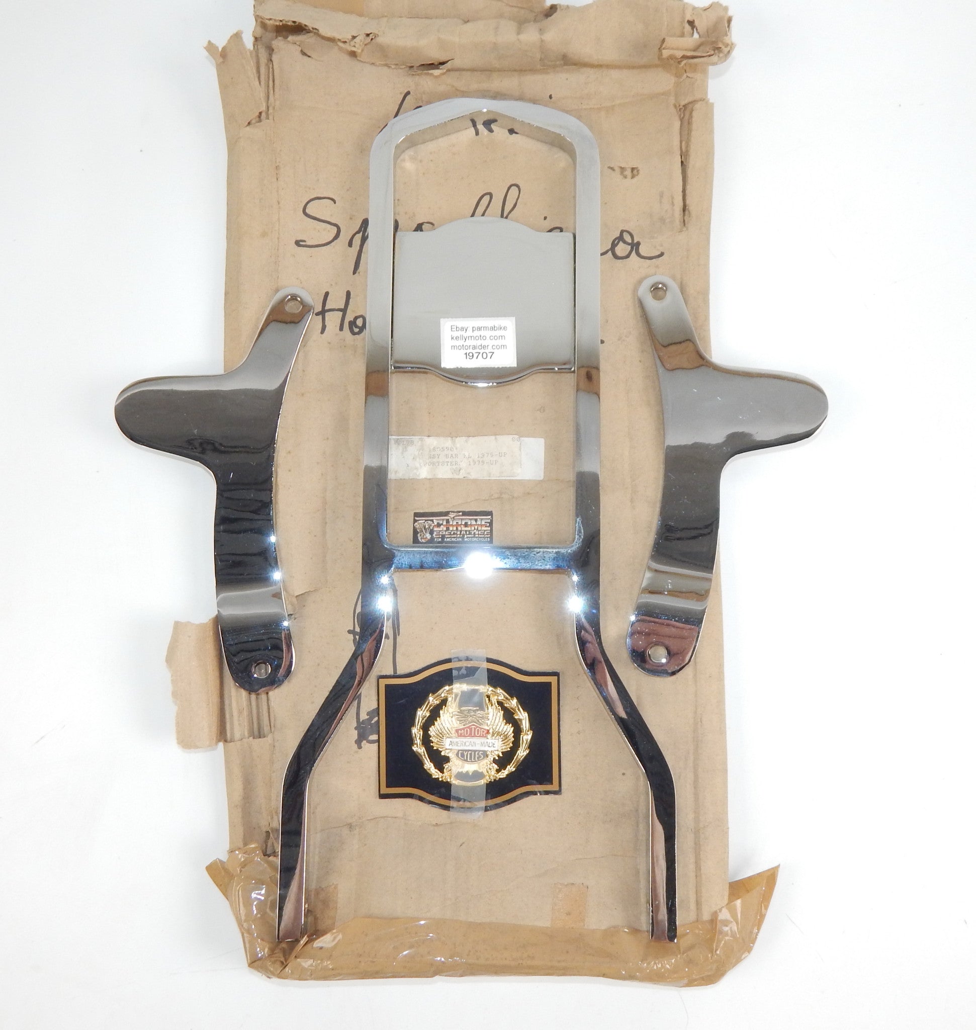 CHROME SPECIALTIES BACKREST MOUNT SISSY BAR HARLEY DAVIDSON XL 1979-UP SPORTSTER - MotoRaider