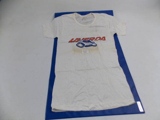 1980's LAVERDA T-SHIRT WHITE COLOR SIZE SMALL 750 1000 125 LB SF ATLAS ZUNDAPP - MotoRaider