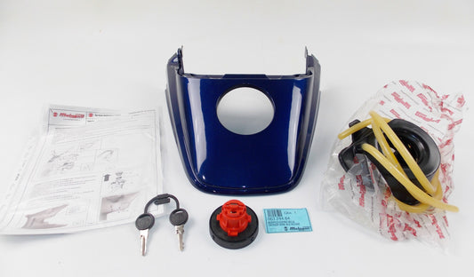 OEM MALAGUTI CR1 METALLIC BLUE TAIL GAS TANK COVER+GASKET+FUEL CAP 063.244.64 - MotoRaider