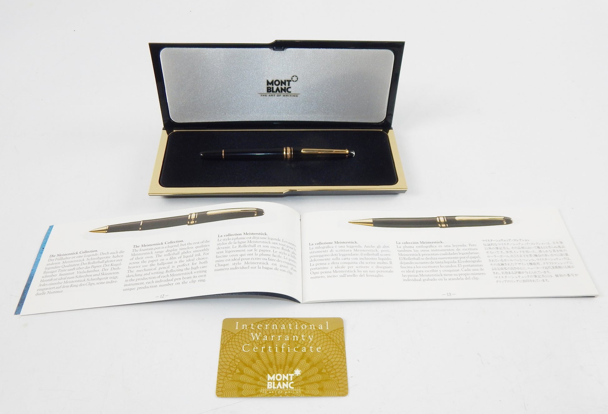 1980's MONTBLANC BLACK MEISTERSTUCK ROLLERBALL PEN SMALL LADY L=135mm - MotoRaider