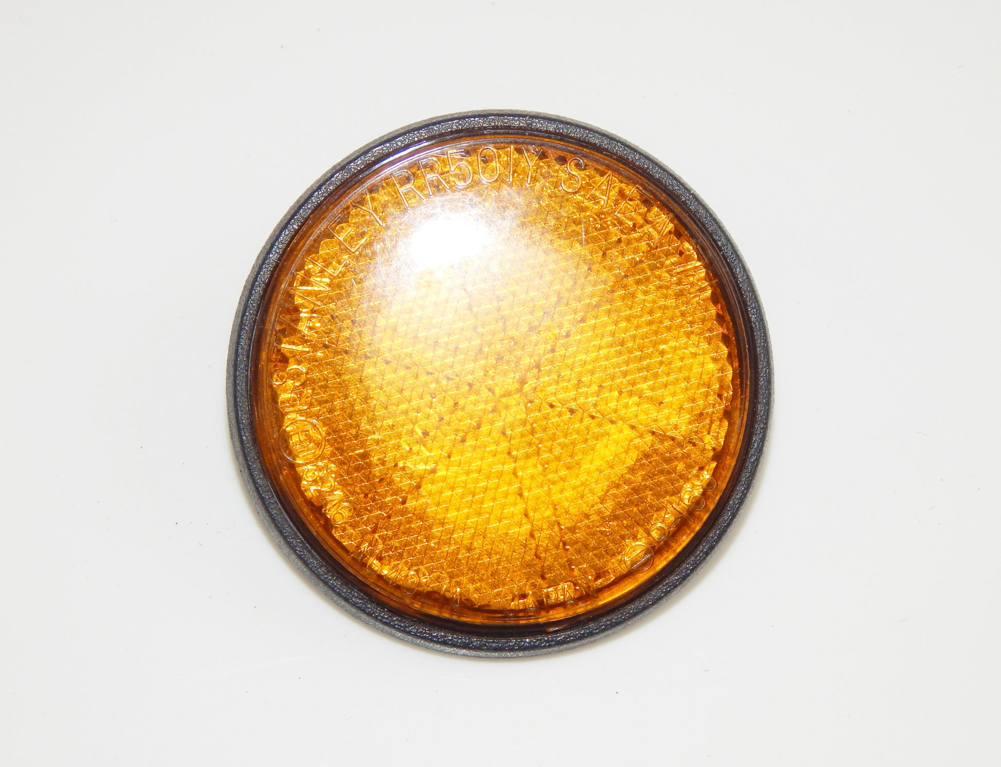 STANLEY 072-0420 FRONT FORK AMBER REFLECTOR RR50IY SAE 71 R-168 HONDA YAMAHA - MotoRaider