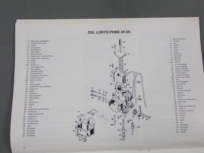 1984 KTM MX125 GS125 USER AND REPAIR MANUAL BOOK ITALIAN FRENCH 201.10.1.84 - MotoRaider