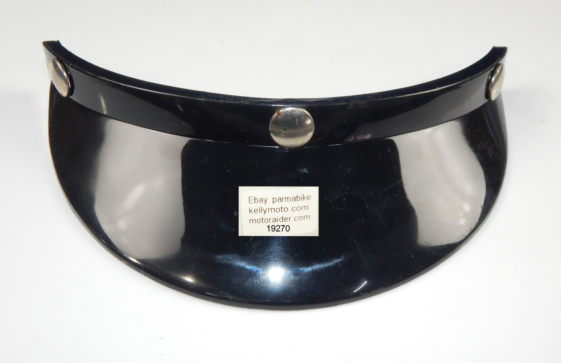 MOTORCYCLES HELMET OPEN/HALF FACE SUNVISOR DUCK BILL BLACK - MotoRaider