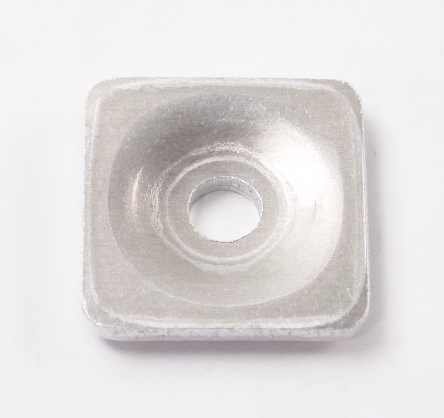 SQUARE BACKER SUPPORT PLATER 1 1/8" x 1/8" HOLE 7mm ALUMINUM AL85 - MotoRaider