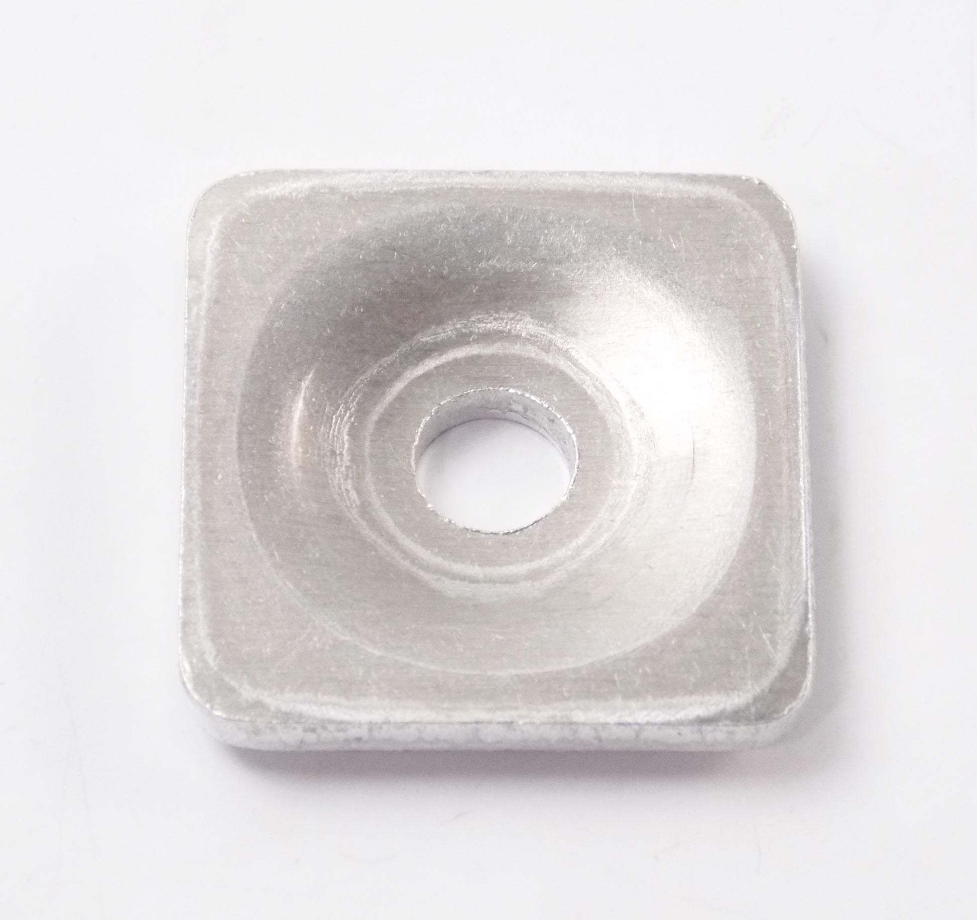 SQUARE BACKER SUPPORT PLATER 1 1/8" x 1/8" HOLE 7mm ALUMINUM AL85 - MotoRaider
