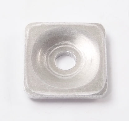 SQUARE BACKER SUPPORT PLATER 1 1/8" x 1/8" HOLE 7mm ALUMINUM AL85 - MotoRaider