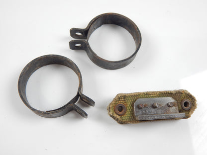 VINTAGE SCOOTER 1960 LAMBRETTA LI 150 MOTOR IGNITION COIL BRACKETS MOUNT CLAMPS - MotoRaider