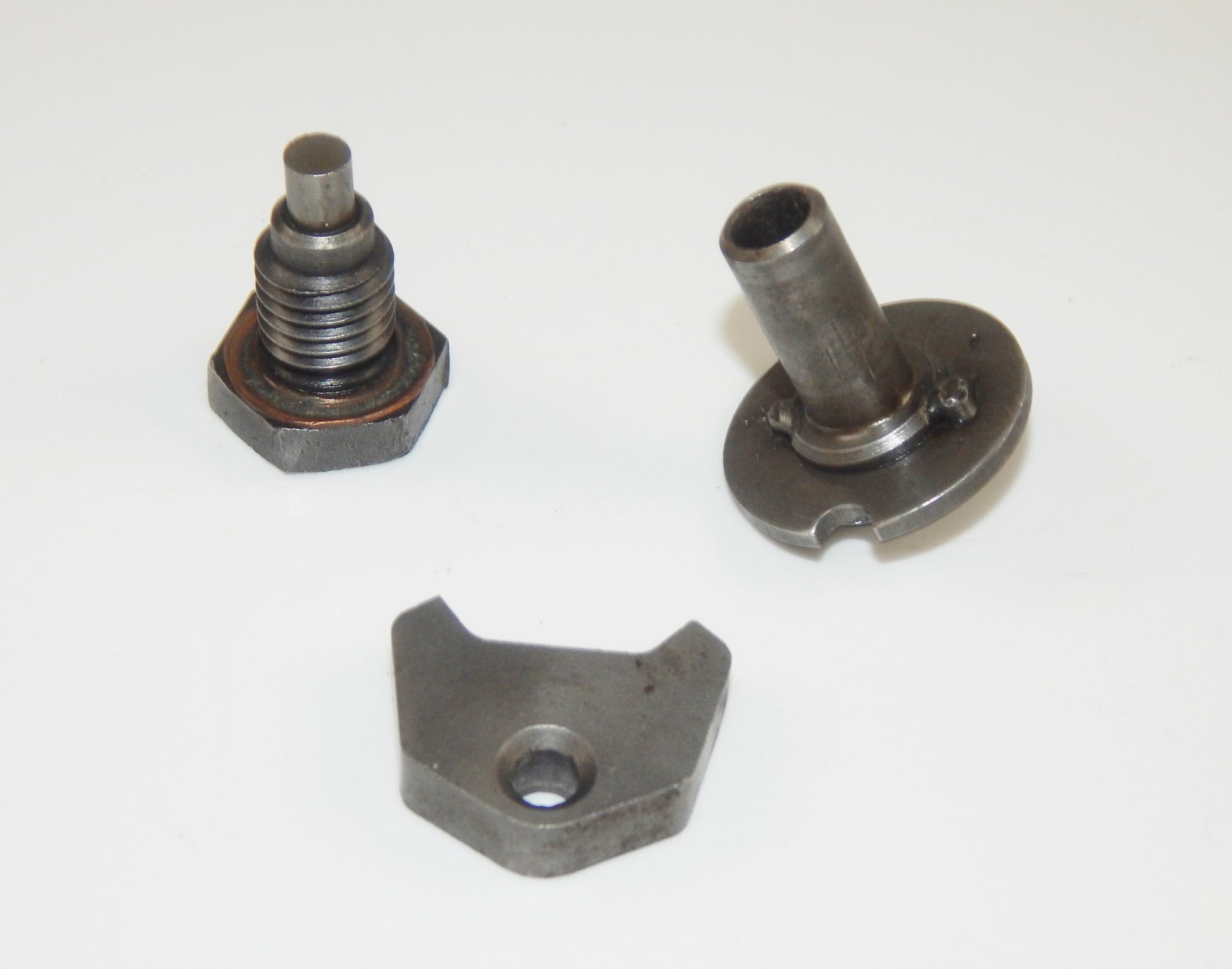 1970-80's HUSQVARNA MOTOR CLUTCH SHAFT SLEEVE+GEAR SHAFT PAWL+MAGNETO PLUG+PLATE - MotoRaider