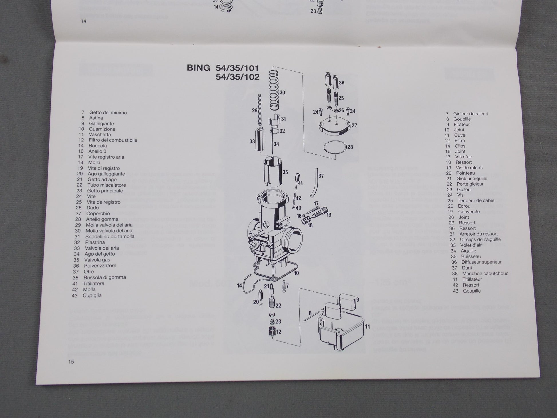 1984 KTM MX125 GS125 USER AND REPAIR MANUAL BOOK ITALIAN FRENCH 201.10.1.84 - MotoRaider