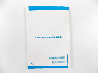 2003 SUZUKI GSX-R750 RIDER USER MANUAL BOOK CATALOG GERMAN 99011-30G50-01K - MotoRaider
