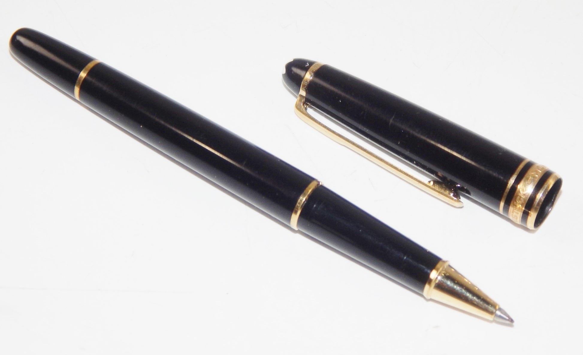 1980's MONTBLANC BLACK MEISTERSTUCK ROLLERBALL PEN SMALL LADY L=135mm - MotoRaider