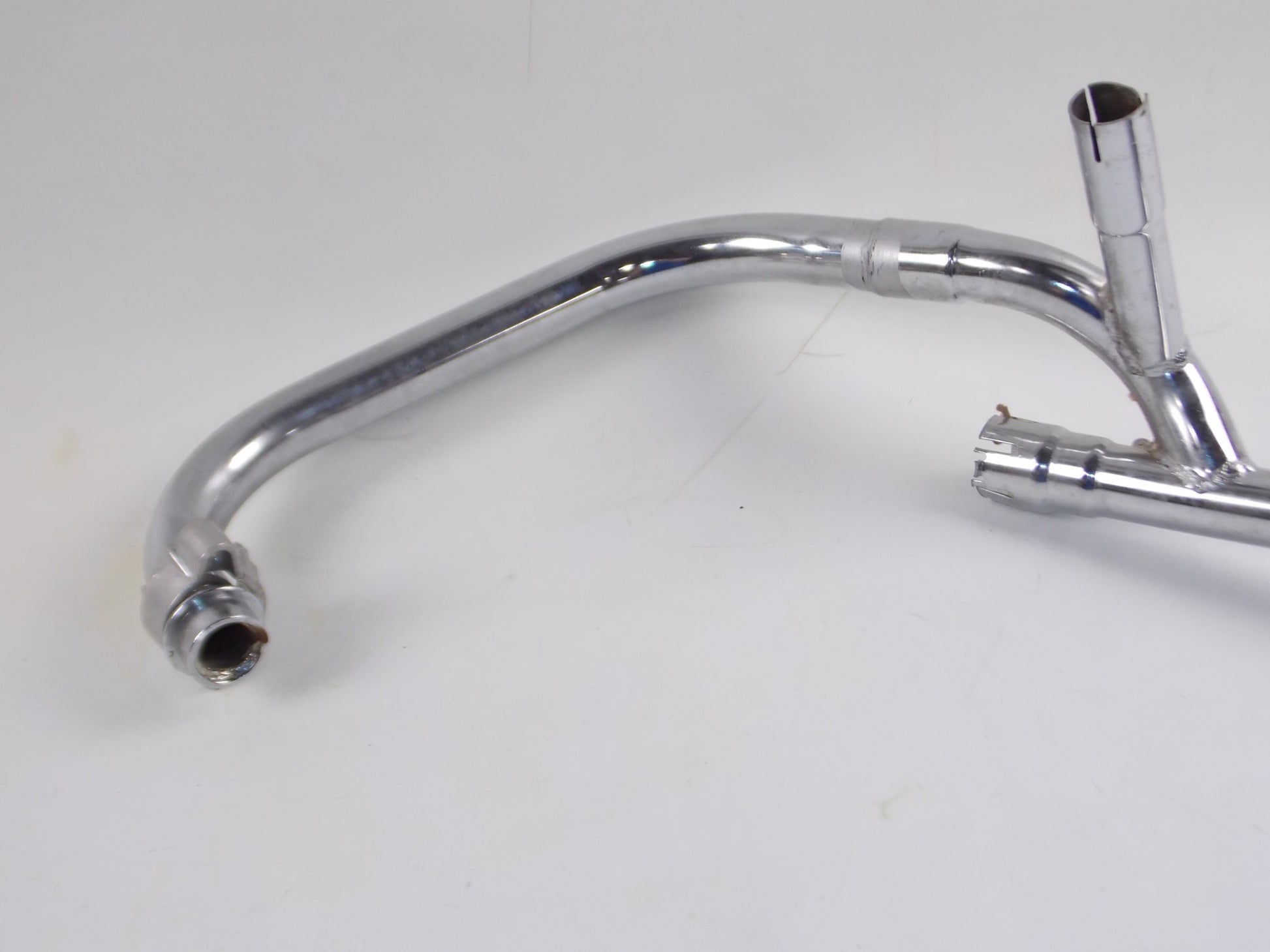 OEM SUZUKI 1983 GSX400F MUFFLER EXHAUST PIPE LEFT CHROME 14302-33215 1430233215 - MotoRaider