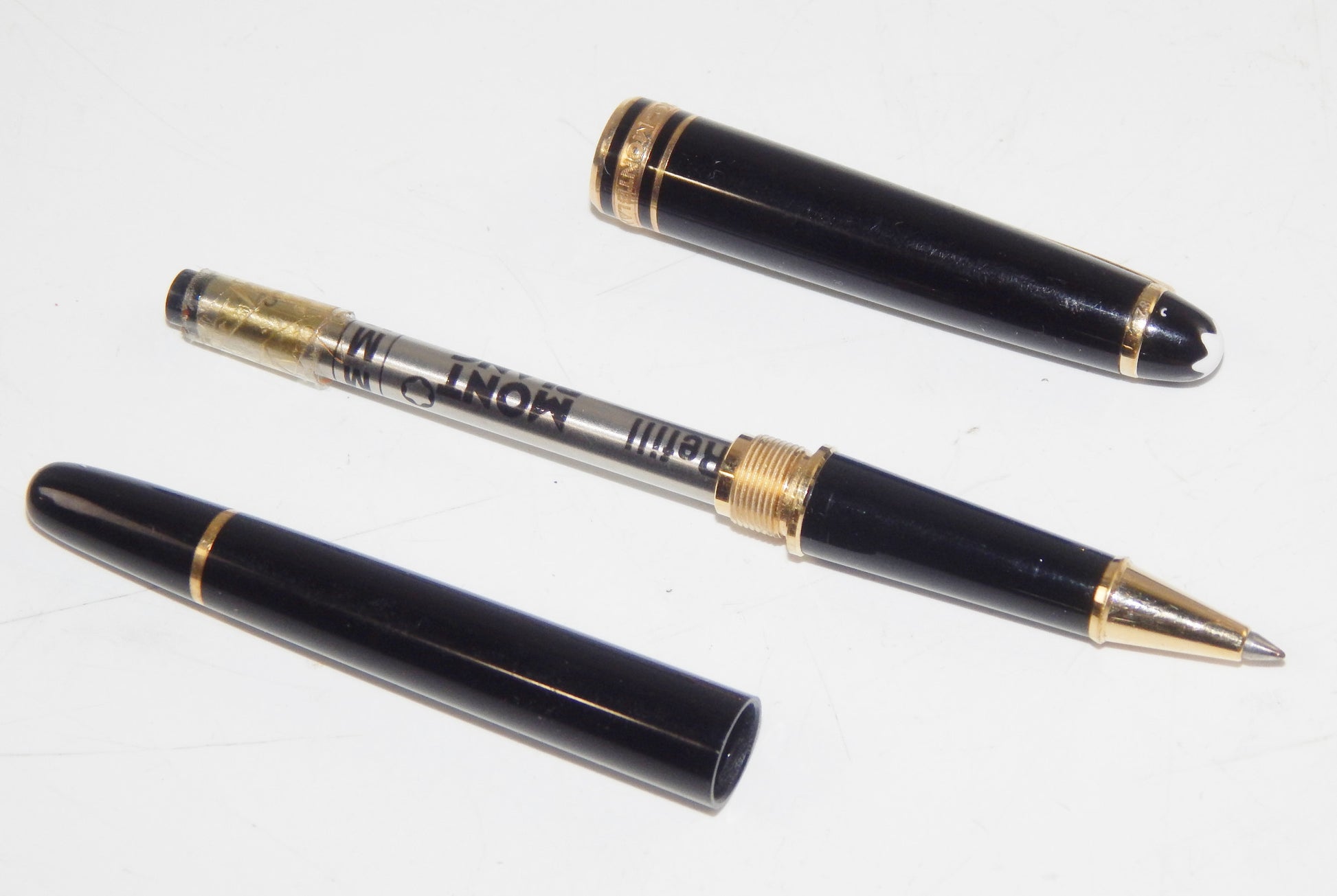 1980's MONTBLANC BLACK MEISTERSTUCK ROLLERBALL PEN SMALL LADY L=135mm - MotoRaider
