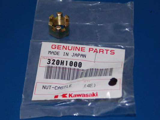 NOS KAWASAKI  1985-2006 KSF250 KEF300 KAF450 KSF700 NUT CASTLE  320H1000 - MotoRaider