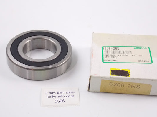 NOS SUZUKI 1985-1986 LT125 LEFT REAL BEARING 40x80x18mm 6208-2RS - MotoRaider
