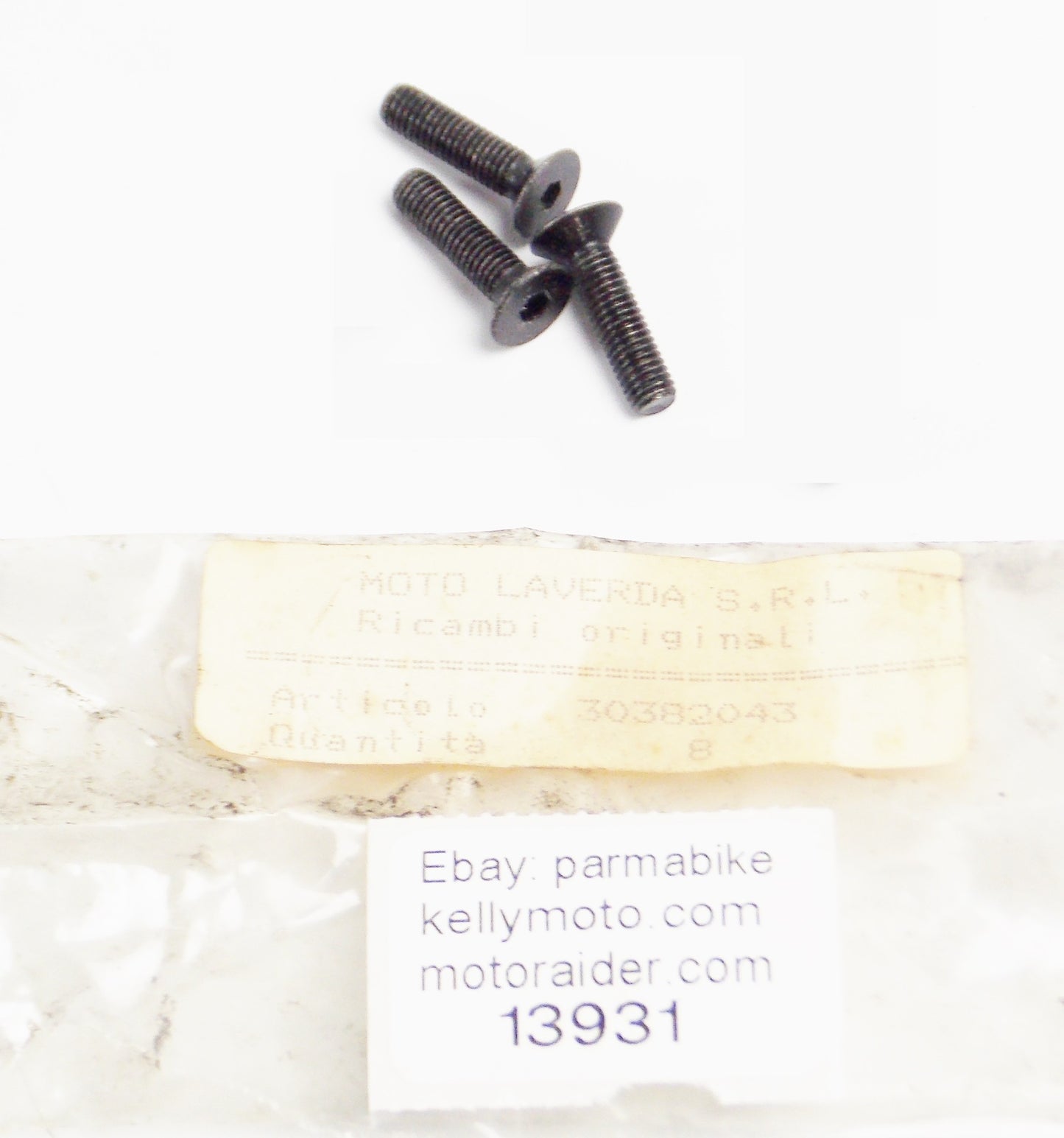 OEM LAVERDA 1981 JOTA 1000/1200 ALTERNATOR PLATE SCREW M5x20 (SET OF 3) 30382043 - MotoRaider