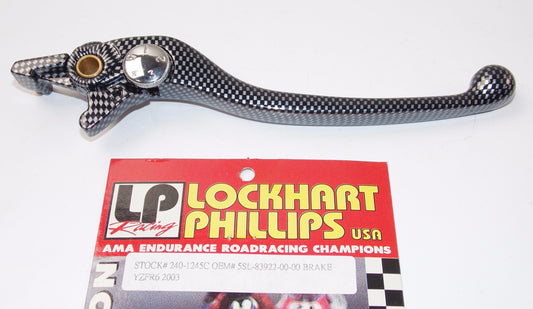 LOCKHART PHILLIPS CARBON-LOOK BRAKE LEVER YAMAHA 2003 YZFR6 240-1245C - MotoRaider